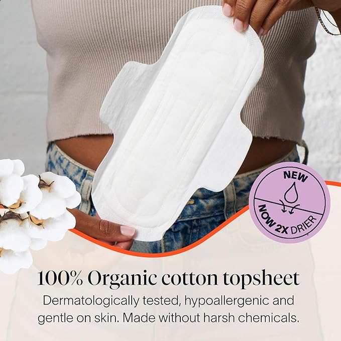 Cora 100% Organic Cotton Topsheet Pads - Image 2