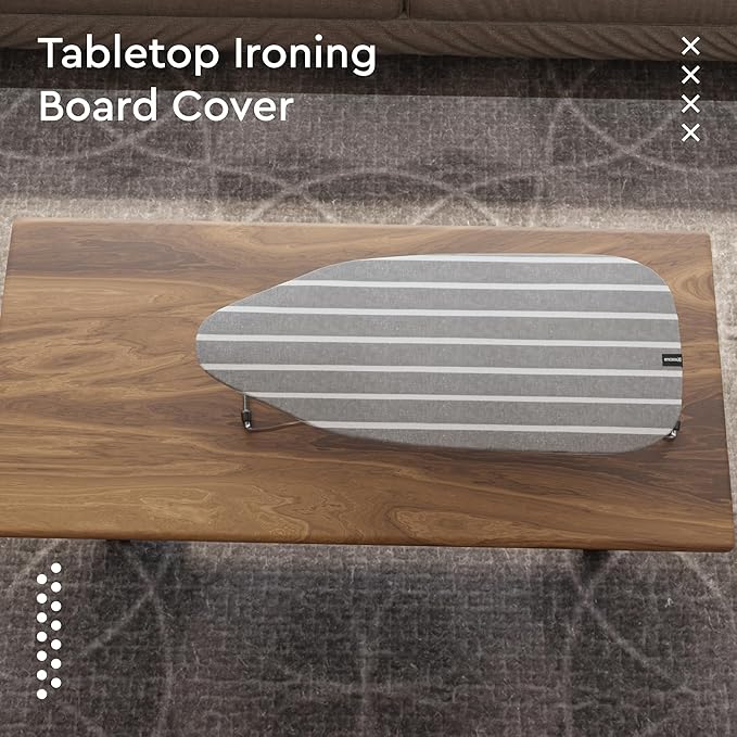 Encasa XO Ironing Board Cover and Pad 28"x12" - 4mm Felt Mini Iron Board Cover - Image 5
