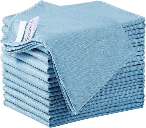 12 Pack Microfiber Glass Cleaning Cloth, 12 Inch X 16 Inch, Lint Free Quickly by Puomue