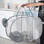 Seiritex Mesh Popup Laundry Hamper 3 Compartment Sortable Horizontal - Image 2
