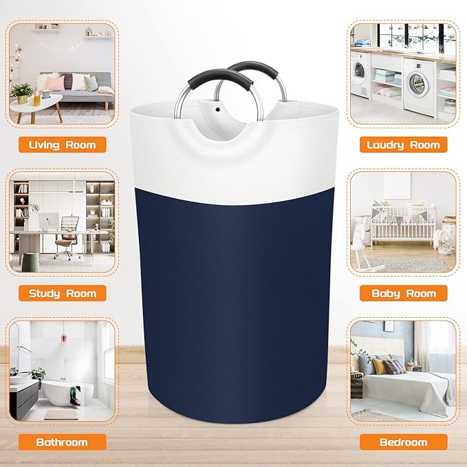 BlissTotes 75L Laundry Basket, Freestanding Laundry Hamper, Collapsible Dirty - Image 7