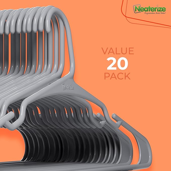 NEATERIZE Clothes Hangers Plastic 20 Pack - Image 7