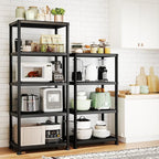 Plastic Storage Shelves, 70.2" H x 11.8" D x 23.62" W Plastic Shelves for Storage, 5-Tier Shelving Unit, Storage Rack, 330 lbs, Bathroom, Laundry, Garage & Home - Image 7
