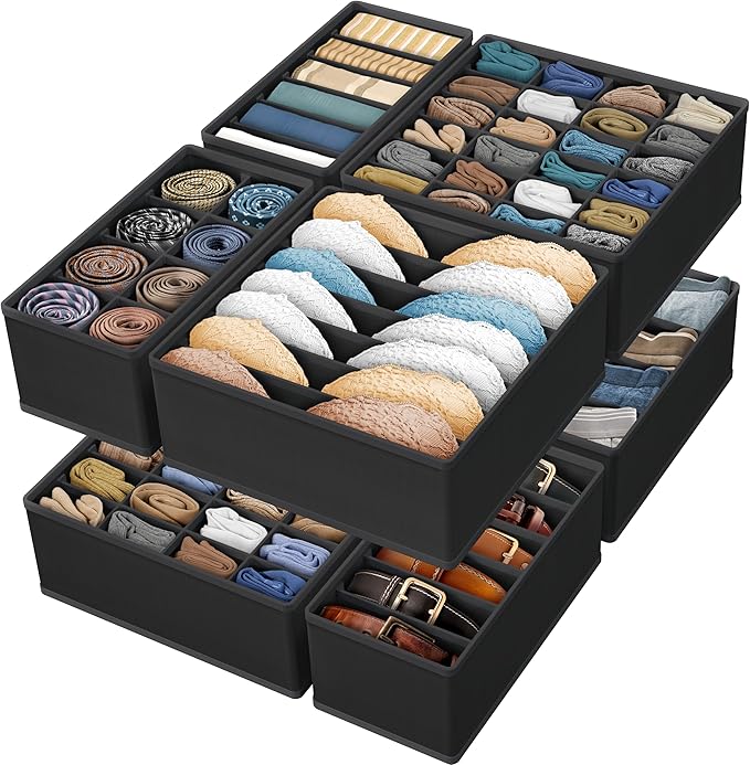 Simple Houseware Closet Underwear Organizer Drawer Divider Assorted 7 Pieces - Image 8