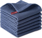 BOOMIBOO 6-Pack Kitchen Dish Cloths, 100% Cotton Waffle Weave, Ultra Soft by BOOMIBOO