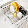 In Sink Dish Drying Rack, Expandable Over The Sink Dish Rack by JASIWAY