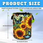 Beautiful Butterfly Sunflower Laundry Basket Oxford Cloth Laundry Hamper - Image 3