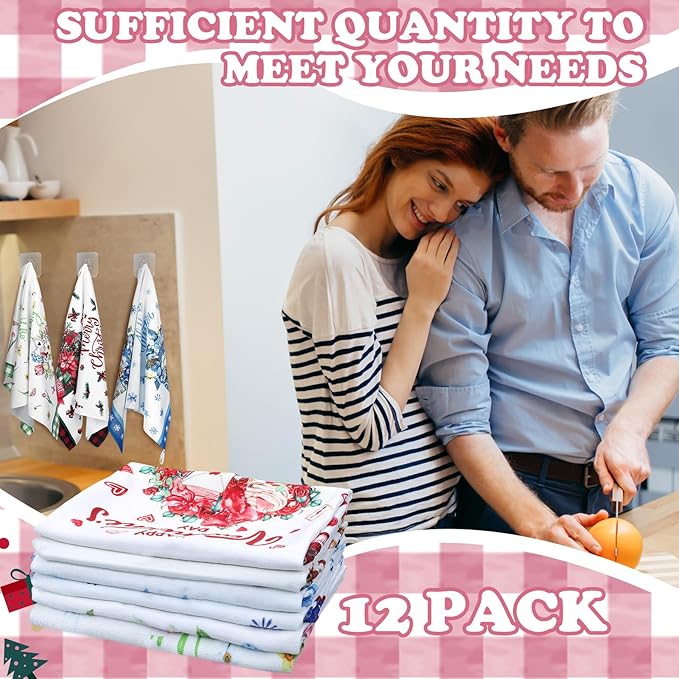 12 Pcs Seasonal Kitchen Towels Set - Image 4