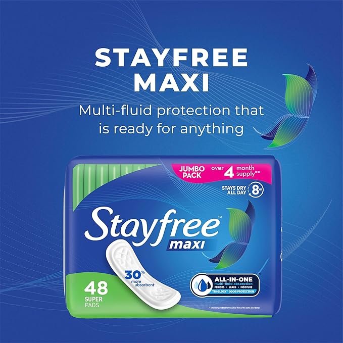 Stayfree Maxi Super Long Wingless Reliable Protection and Absorbency Pads - Image 11