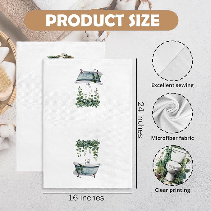 Sage Green Eucalyptus Hand Towels - Image 7
