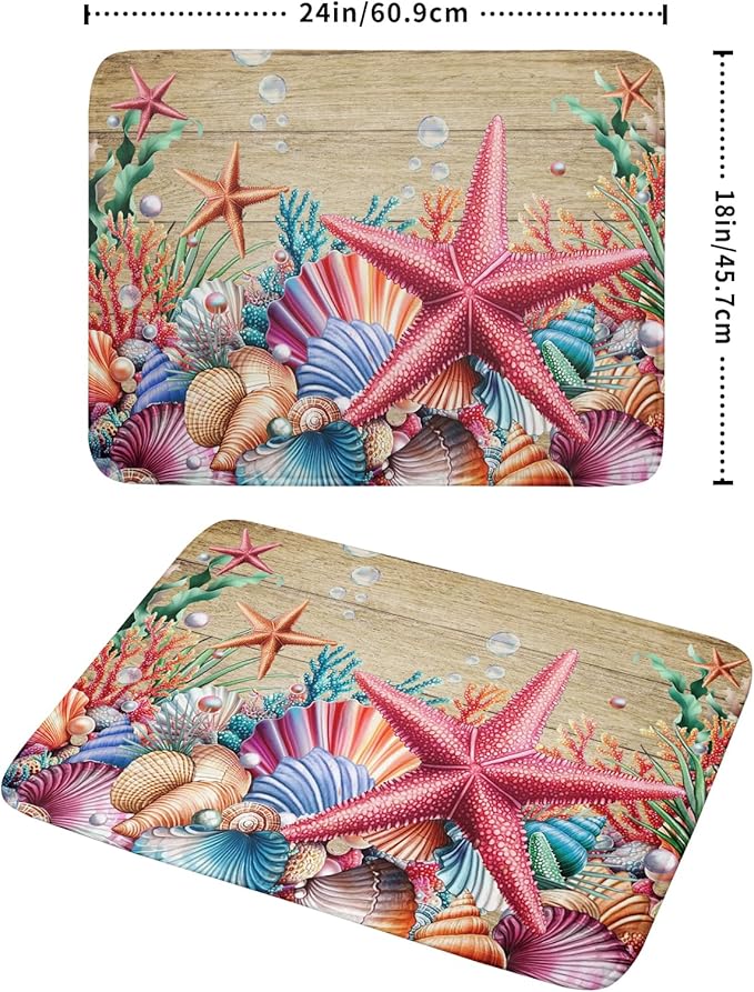 Summer Beach Dish Drying Mat - Image 2