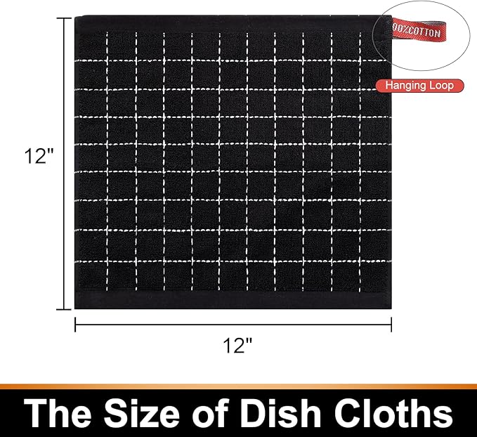Mordimy 100% Cotton Terrycloth Kitchen Towels and Dishcloths Sets, Soft and - Image 6