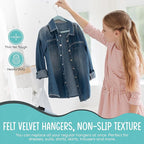 50 Premium Kids Velvet Hangers - Image 3