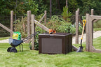 Rubbermaid Medium Resin Outdoor Storage Deck Box (74 Gal) Weather Resistant Brown Deck Organization for Home/Backyard/Pool Chemicals/Toys/Garden Tools/Porch/Patio Cushions - Image 13