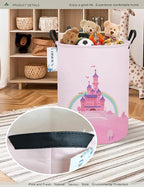Laundry Hamper, Round Waterproof Storage Basket - Image 4