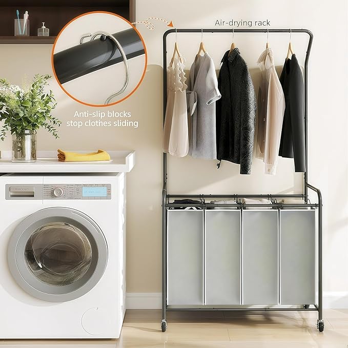 ROMOON Rolling Laundry Basket Organizer - Image 5