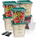 8QT NSF Food Storage Containers: 6PCS Commercial Clear Food Storage Containers by SVKLHY