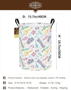 HUNRUNG Laundry Hamper, Large Canvas Fabric Lightweight Storage Basket Toy - Image 2