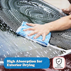 FIXSMITH Microfiber Cleaning Cloth, Shop Towels Bulk, 24 Pack Blue Microfiber - Image 6