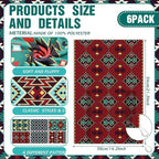Set of 6 Western Aztec Kitchen Towels American Decorative Rustic Cloth - Image 2