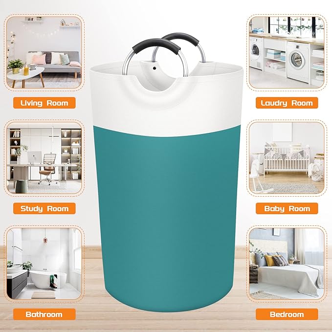 BlissTotes 90L Laundry Basket, Freestanding Laundry Hamper, Collapsible Dirty - Image 7