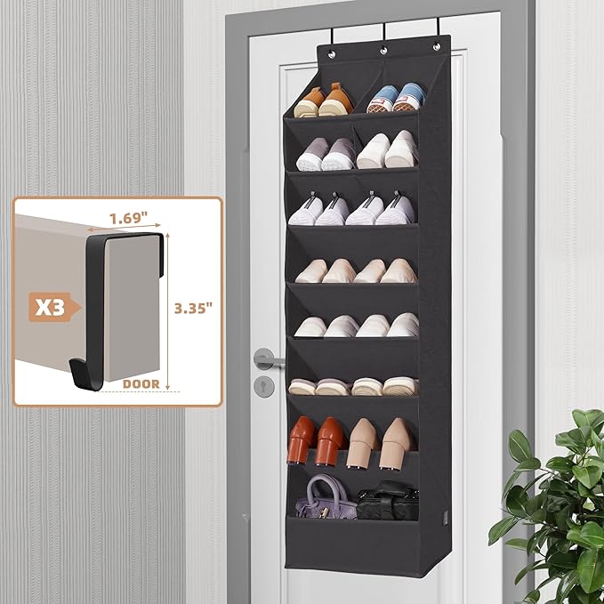 STORAGE MANIAC Over the Door Shoe Organizer Heavy-Duty Large Deep Pocket - Image 4
