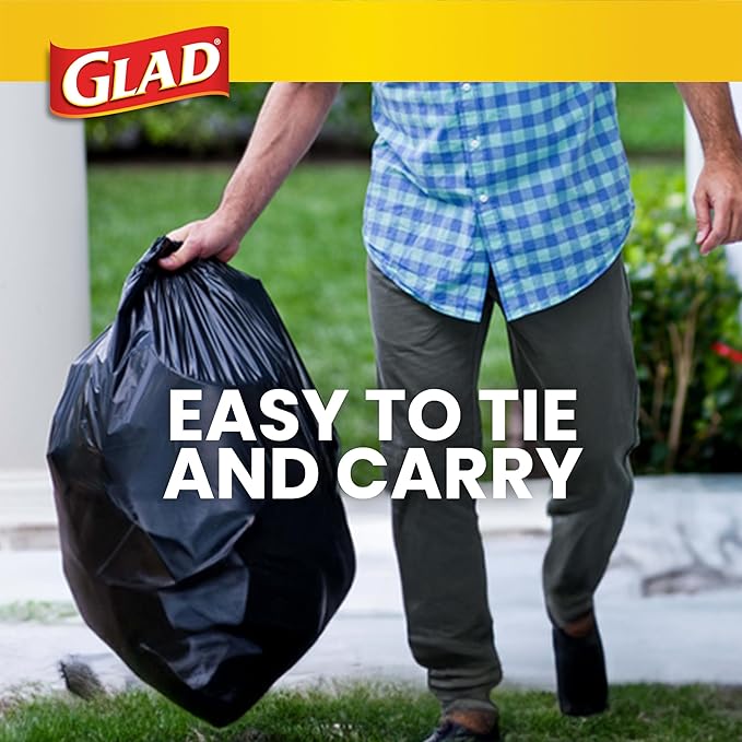 Glad Trash Bags, Strong Quick-Tie Large Garbage Bags - Image 3