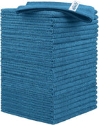 HOMEXCEL Navy Blue Microfiber Cleaning Cloth, 24 Pack Cleaning Towels by HOMEXCEL