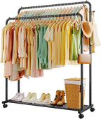 Clothes Rack - Double Rods Clothing Rack by Sakugi