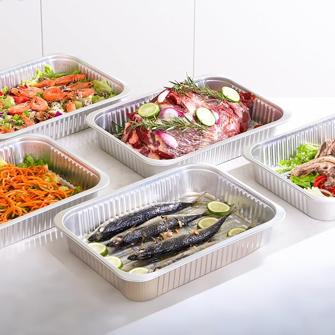 Aluminum Foil Pans, Extra Heavy Duty Disposable Aluminum Baking Pans, - Image 5
