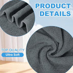 12 Pack 100% Cotton Wash Cloth, 12x12 Inch Highly Absorbent and Soft Feel - Image 2