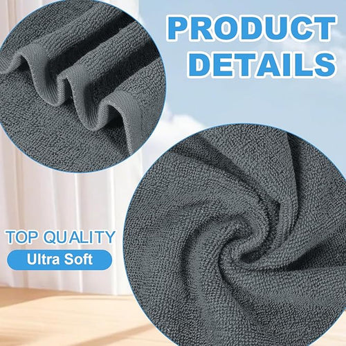 12 Pack 100% Cotton Wash Cloth, 12x12 Inch Highly Absorbent and Soft Feel - Image 2