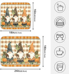 Fall Pumpkin Gnomes Maple Leaves Autumn2 Dish Drying Mat - Image 2