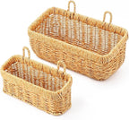 AceList Wall Hanging Basket, Boho Style Hand-Woven Hanging Storage Baskets by AceList