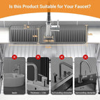 Faucet Mat for Kitchen Sink, Snap-On Design & 7°slope Fast Drain, Folding Sink - Image 5