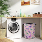 Colorful Dragonfly Laundry Basket, Foldable - Image 8