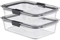 Rubbermaid Brilliance Glass Food Storage Containers, 8 Cup, Leak-Proof by Rubbermaid