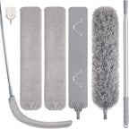 Feather Duster Set, 30-100 inch Microfiber Retractable Gap Duster by wlich