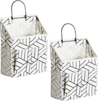 2pcs Wall Hanging Storage Bag, Small Door Closet Linen Fabric Pockets Organizer by HZZTYBRNY