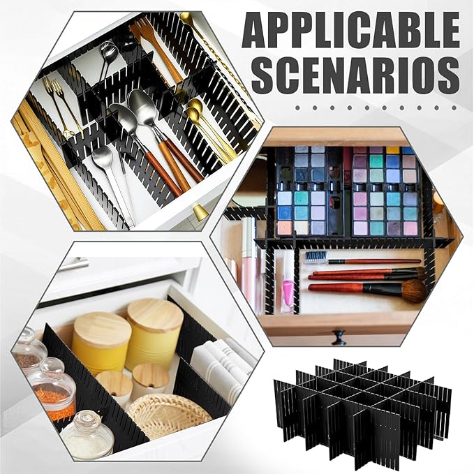 Blosssound 15 Pcs 5.12 Tall Drawer Divider Adjustable Drawer Organizer DIY - Image 6