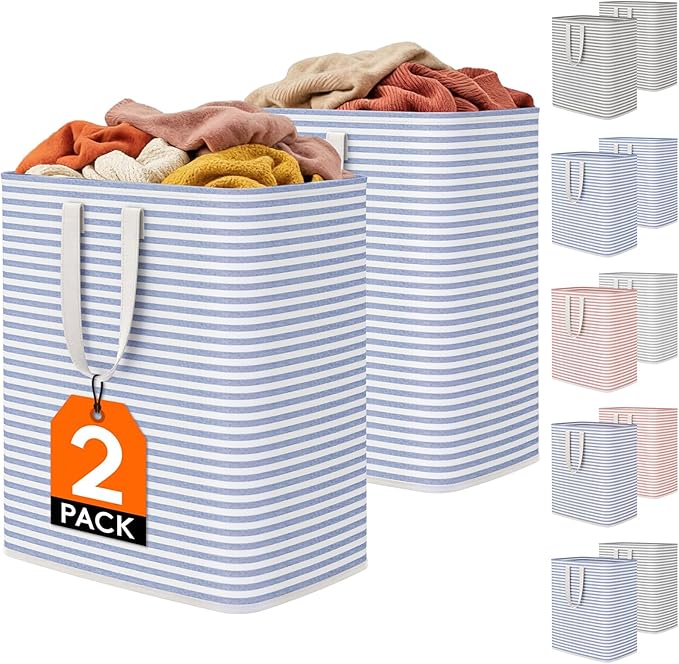 Lifewit 2 Pack Laundry Hamper Large Collapsible Laundry Baskets, Freestanding by Lifewit