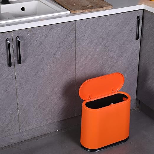 Sooyee 10 Liter Rectangular Plastic Trash Can Wastebasket - Image 4