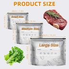 30 Pcs Reusable Mylar Bags for Food Storage, Waterproof Aluminum Foil Stand Up - Image 3