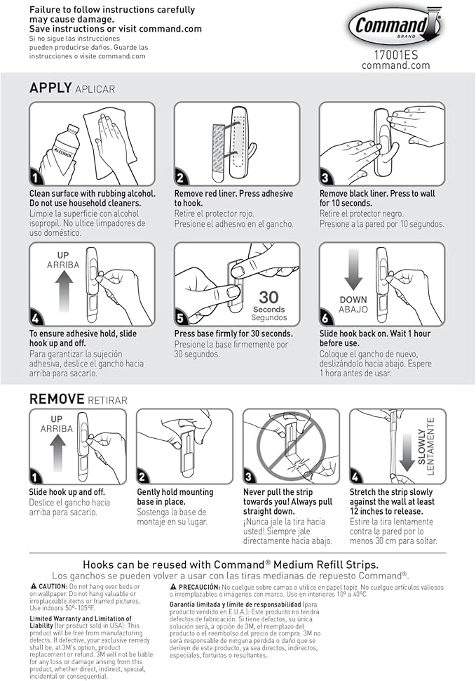 Command Medium Utility Hooks, 9 Wall Hook and 12 Strips, Damage-Free Hanging - Image 10