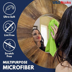 USANOOKS Microfiber Cleaning Cloth Light Green - Image 4
