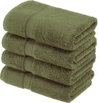 Superior Solid Egyptian Cotton Hand Towel Set, Forest Green by SUPERIOR