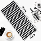 Black and White Hand Towels, 4 Pack Cotton Soft Face Towel 13x29 Inches - Image 7