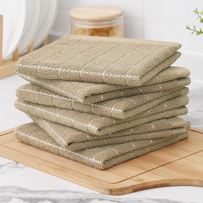 Homaxy 100% Cotton Terry Kitchen Dish Cloths, Ultra Soft and Absorbent Dish - Image 8