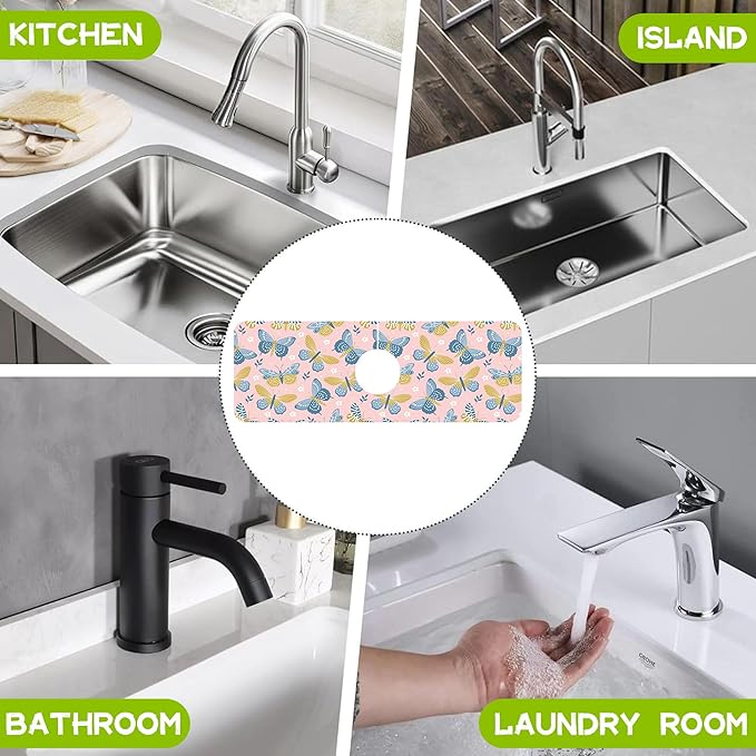 Kitchen Sink Splash Guard Faucet Mat Super Absorbent Fast Drying Mat Guard - Image 7