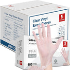 Schneider Clear Vinyl Exam Gloves, Latex-Free, Disposable Medical Gloves by Schneider